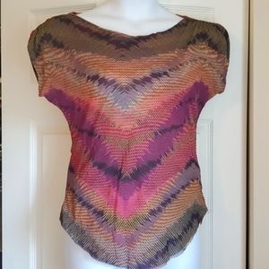 Sweet Pea by Stacy Frati printed mesh top L